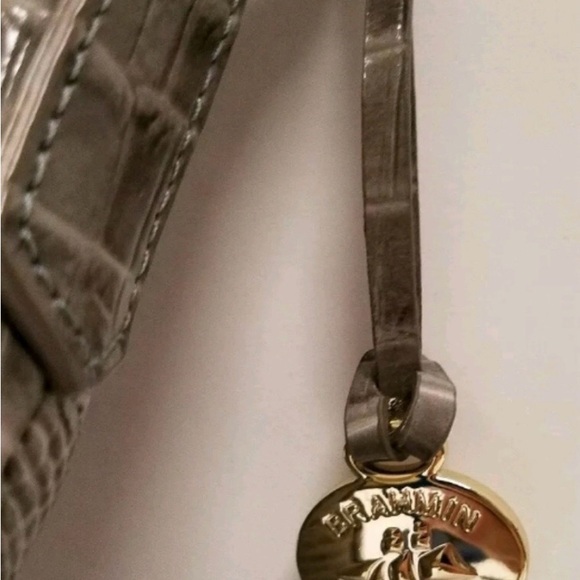 Brahmin Gray Crocodile Embossed Crossbody Bag - Picture 5 of 7